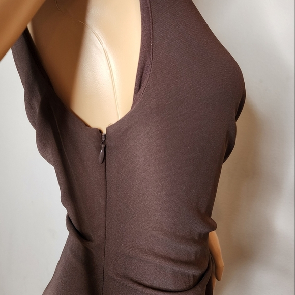 NWT Laundry by Shelli Segal brown stretch gown. 12 - Picture 10 of 16